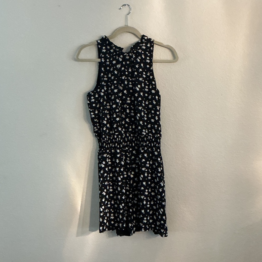 Black Floral Sleeveless Dress